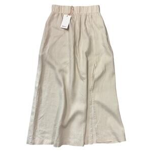 Quince 100% European Flax Linen Maxi Skirt Sand XS NWT
